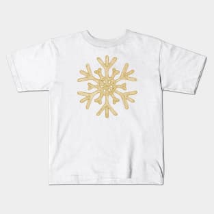 Snowflake (yellow) Kids T-Shirt